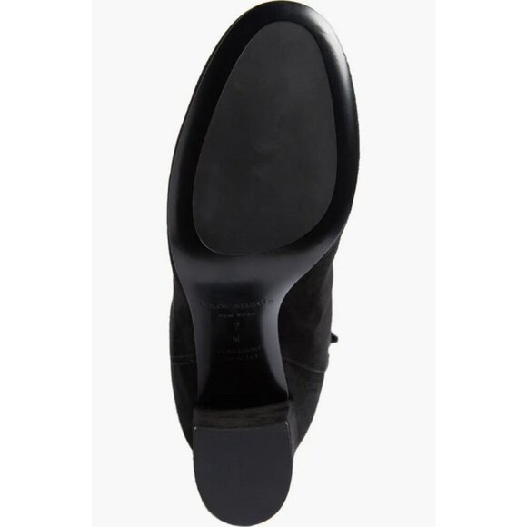 NWT / NIB Kate Spade black suede floral embroidered long boots, 6.5 - Picture 6 of 16